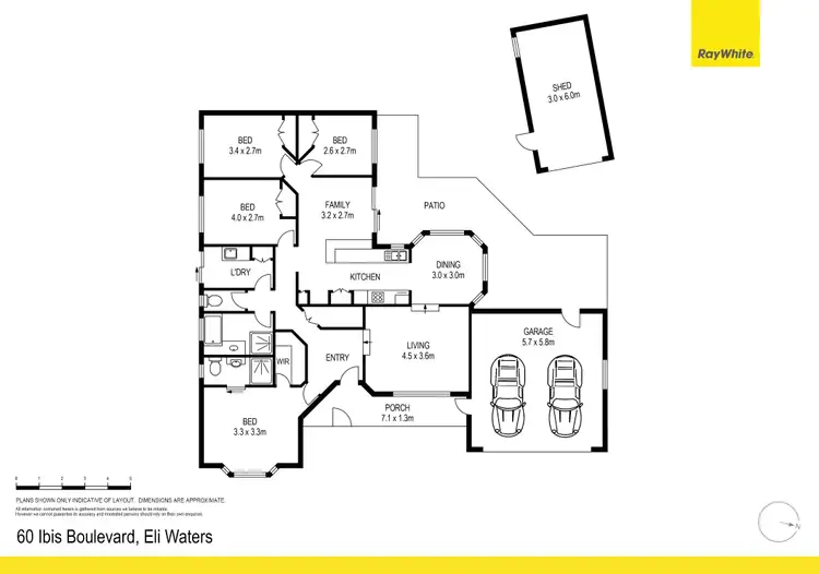 Floorplan of Homely house listing, 60 Ibis Boulevard, Eli Waters QLD 4655