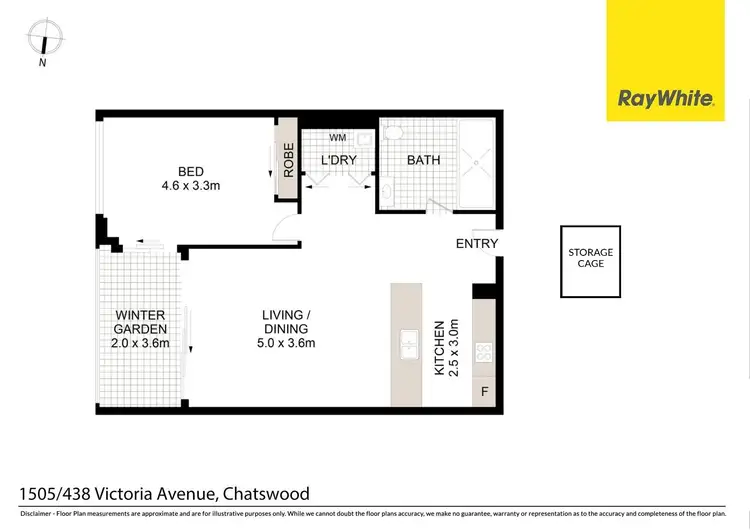 Floorplan of Homely unit listing, 1505/438 Victoria Avenue, Chatswood NSW 2067