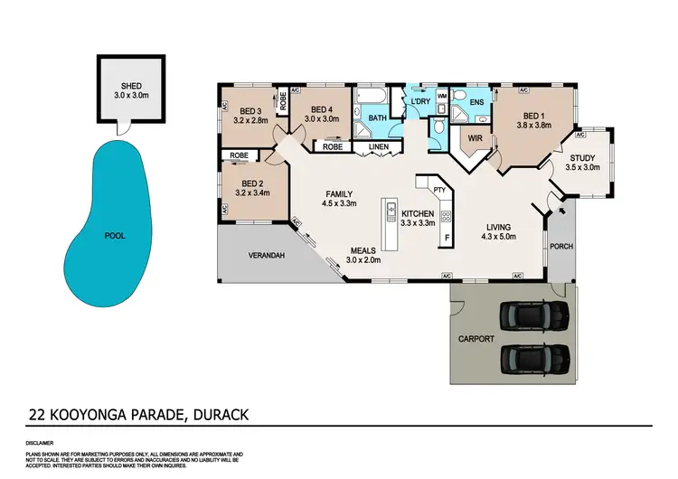 Floorplan of Homely house listing, 22 Kooyonga Parade, Durack NT 830