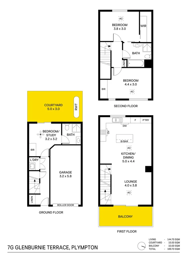 Floorplan of Homely townhouse listing, 7G Glenburnie Terrace, Plympton SA 5038