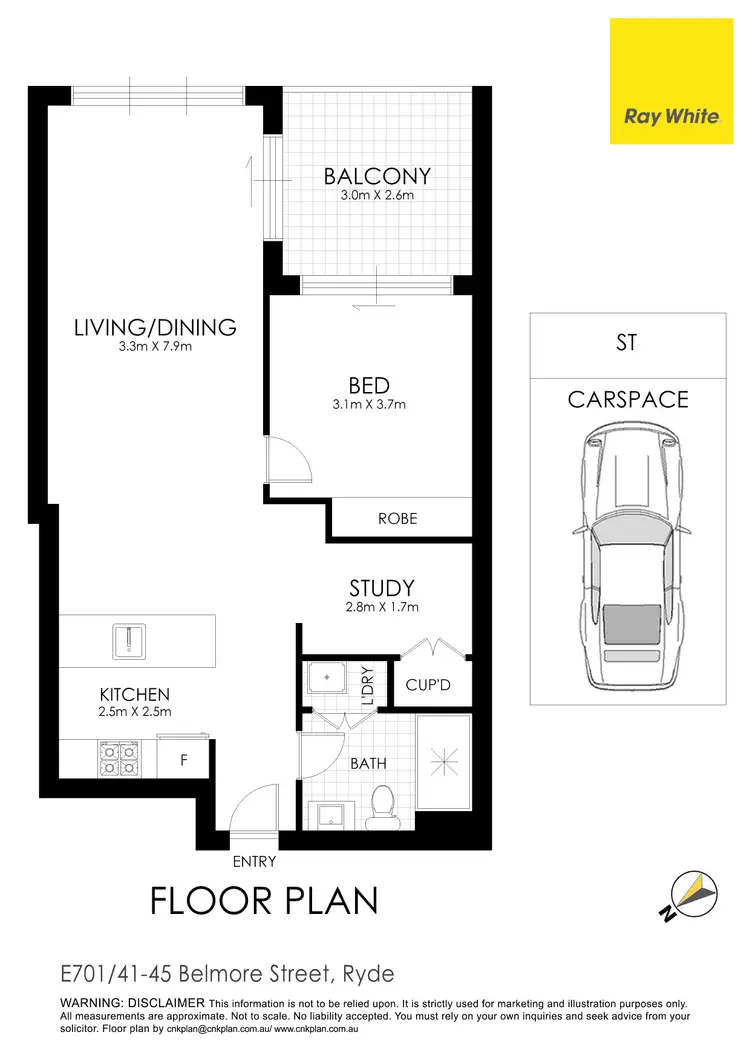 Floorplan of Homely apartment listing, 701E/41-45 Belmore Street, Ryde NSW 2112