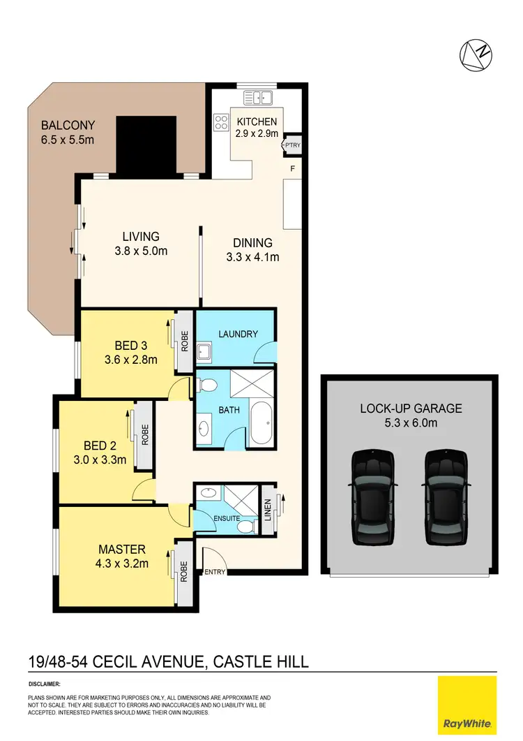 Floorplan of Homely unit listing, 19/48-54 Cecil Avenue, Castle Hill NSW 2154