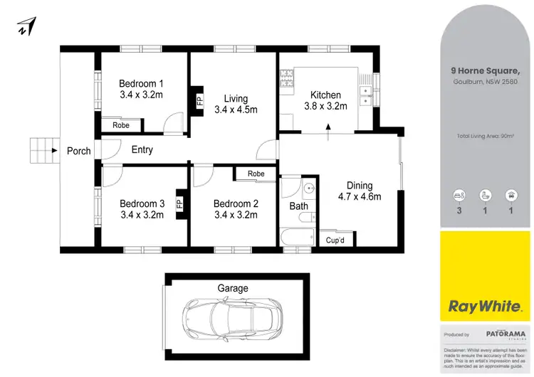 Floorplan of Homely house listing, 9 Horne Square, Goulburn NSW 2580