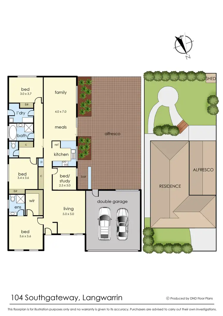 Floorplan of Homely house listing, 104 Southgateway, Langwarrin VIC 3910