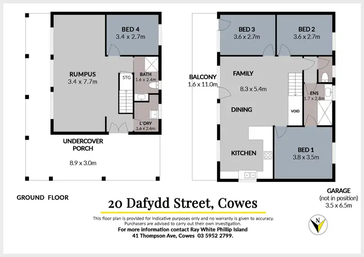 Floorplan of Homely house listing, 20 Dafydd Street, Cowes VIC 3922