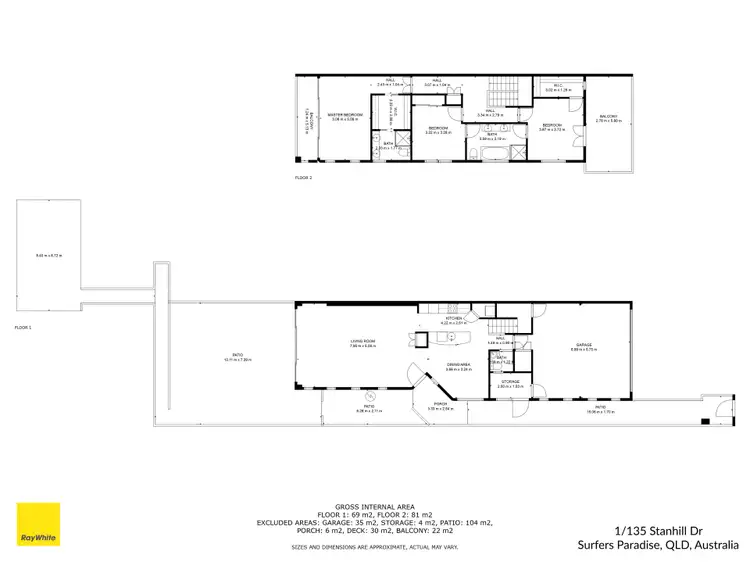 Floorplan of Homely house listing, 1/135 Stanhill Drive, Chevron Island QLD 4217