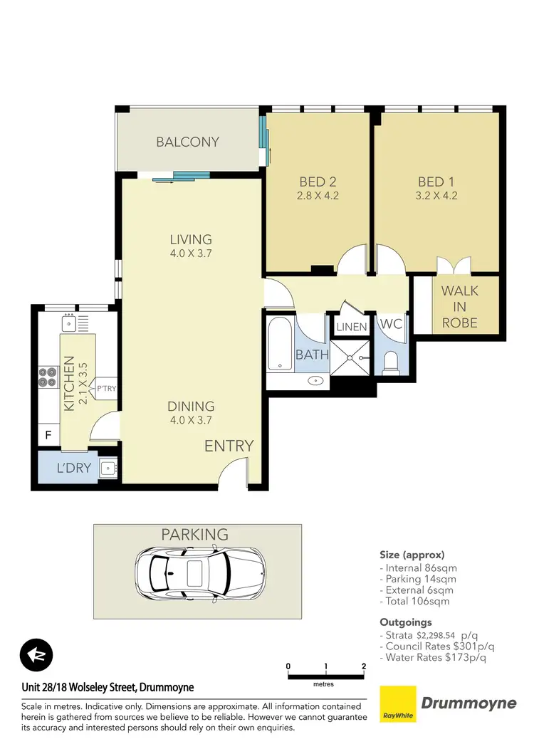 Floorplan of Homely apartment listing, 28/18 Wolseley Street, Drummoyne NSW 2047