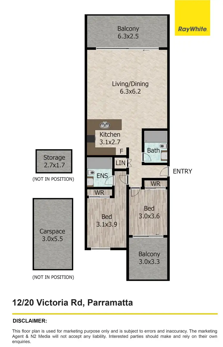 Floorplan of Homely unit listing, 12/20 Victoria Road, Parramatta NSW 2150
