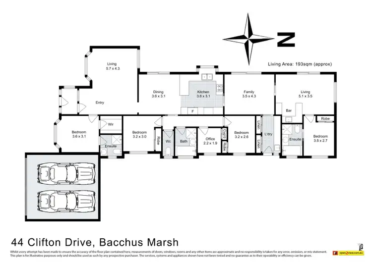 Floorplan of Homely house listing, 44 Clifton Drive, Bacchus Marsh VIC 3340