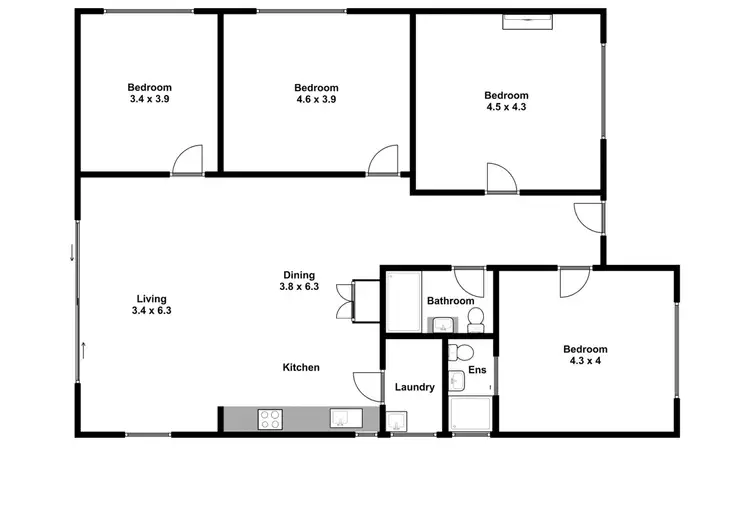 Floorplan of Homely house listing, 134 Waterloo Road, Moe VIC 3825