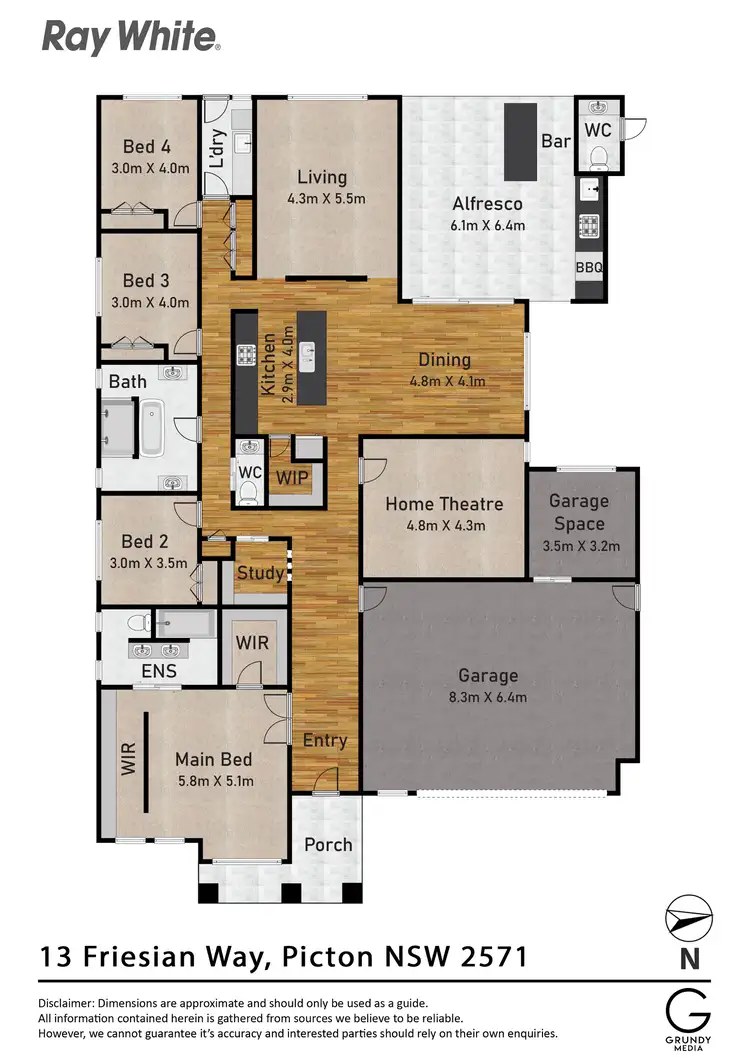 Floorplan of Homely house listing, 13 Friesian Way, Picton NSW 2571
