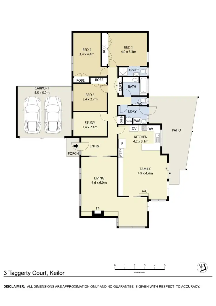 Floorplan of Homely house listing, 3 Taggerty Court, Keilor VIC 3036