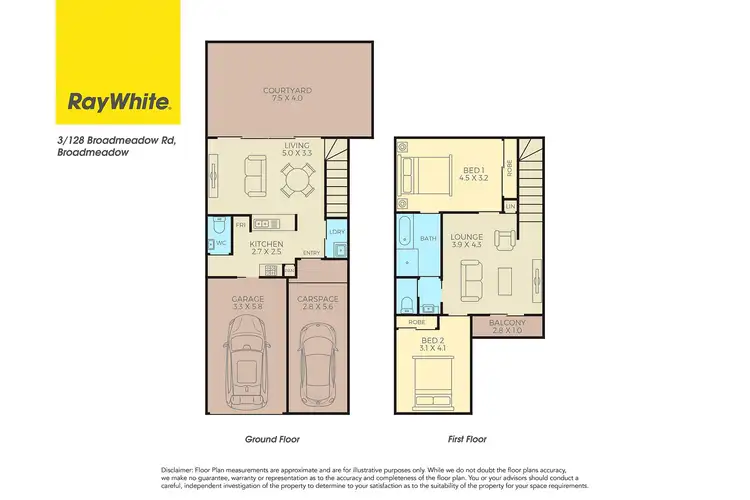 Floorplan of Homely townhouse listing, 3/128 Broadmeadow Road, Broadmeadow NSW 2292