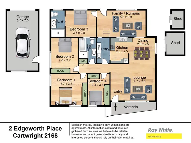Floorplan of Homely house listing, 2 Edgeworth Place, Cartwright NSW 2168
