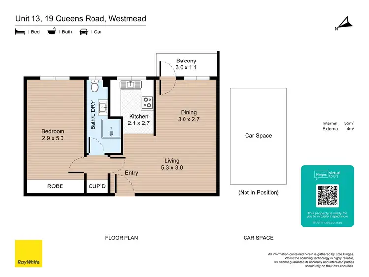 Floorplan of Homely unit listing, 13/19 Queens Road, Westmead NSW 2145