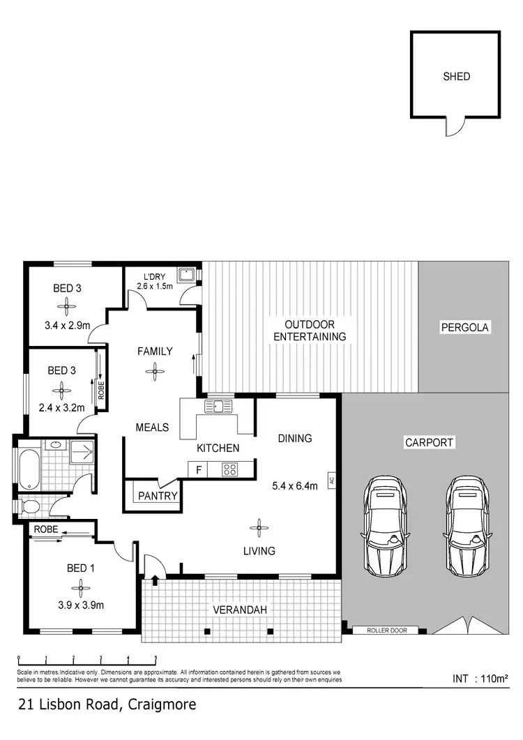 Floorplan of Homely house listing, 21 Lisbon Road, Craigmore SA 5114