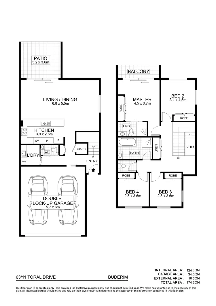 Floorplan of Homely townhouse listing, 63/11 Toral Drive, Buderim QLD 4556