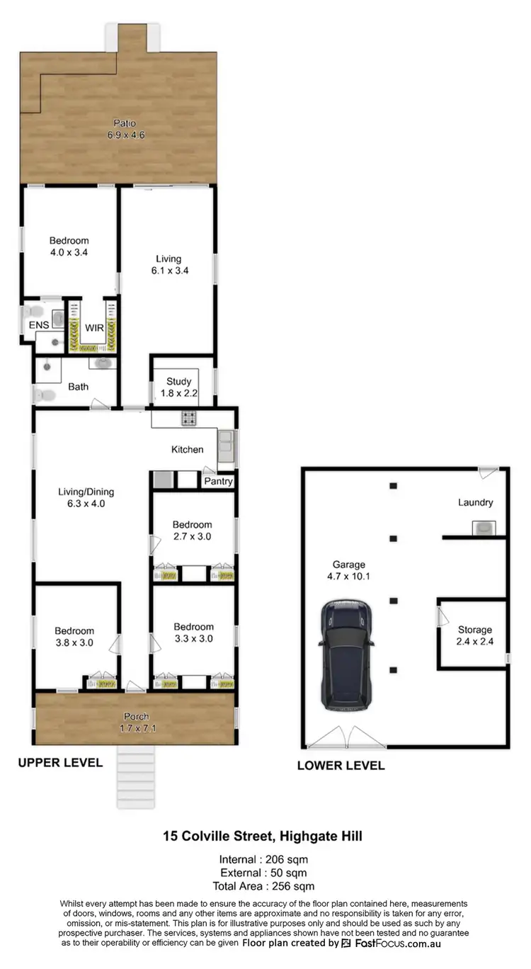 Floorplan of Homely house listing, 15 Colville Street, Highgate Hill QLD 4101