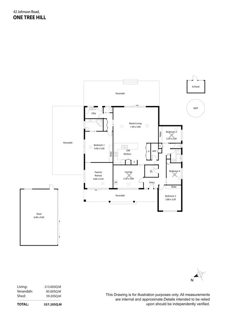 Floorplan of Homely house listing, 42 Johnson Road, One Tree Hill SA 5114