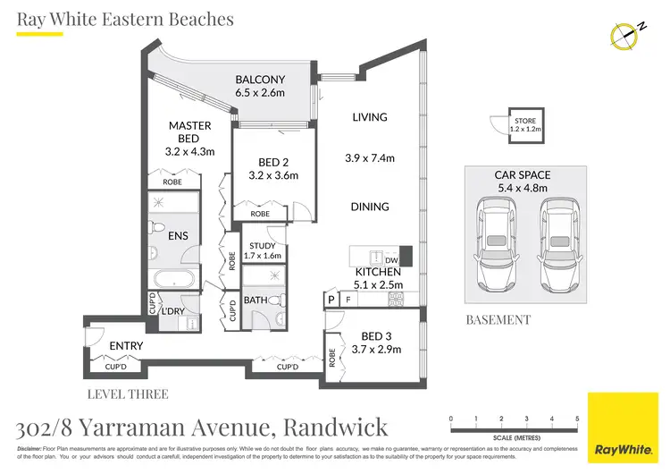 Floorplan of Homely apartment listing, 302/8 Yarraman Avenue, Randwick NSW 2031