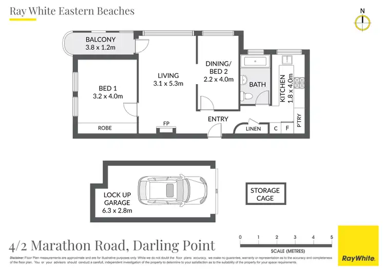 Floorplan of Homely apartment listing, 4/2 Marathon Road, Darling Point NSW 2027
