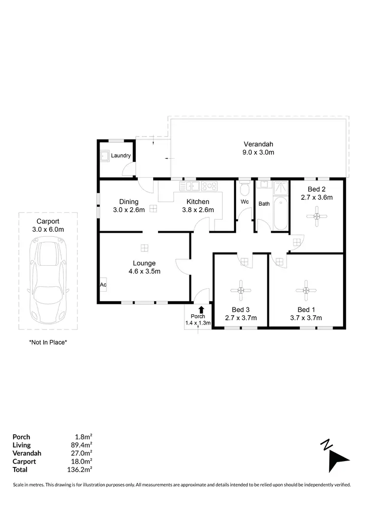 Floorplan of Homely house listing, 28 Collins Parade, Hackham SA 5163