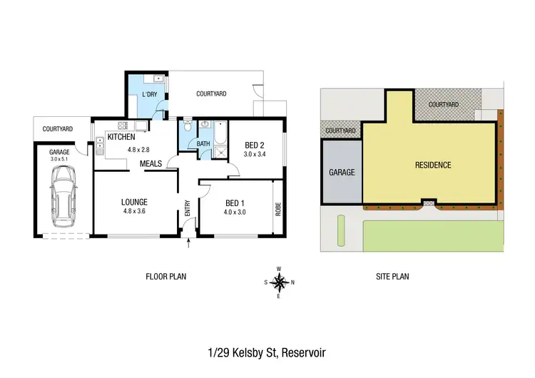 Floorplan of Homely unit listing, 1/29 Kelsby Street, Reservoir VIC 3073