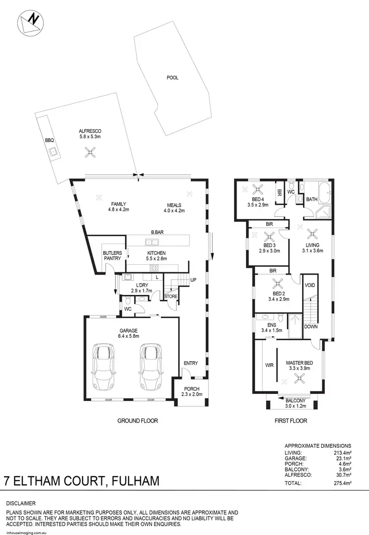 Floorplan of Homely house listing, 7 Eltham Court, Fulham SA 5024