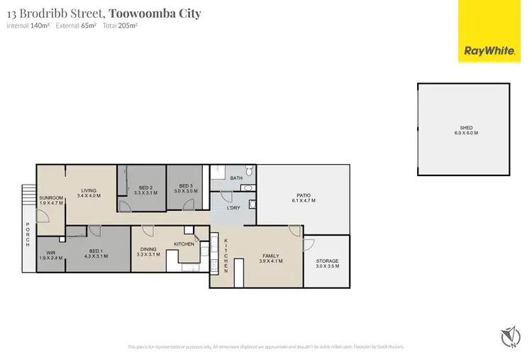 Floorplan of Homely house listing, 13 Brodribb Street, Toowoomba QLD 4350