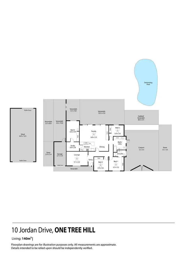 Floorplan of Homely house listing, 10 Jordan Drive, One Tree Hill SA 5114