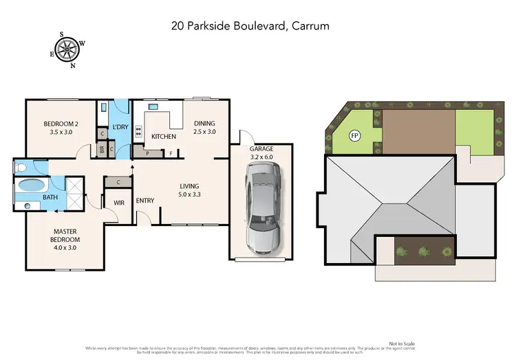 Floorplan of Homely unit listing, 20 Parkside Boulevard, Carrum VIC 3197