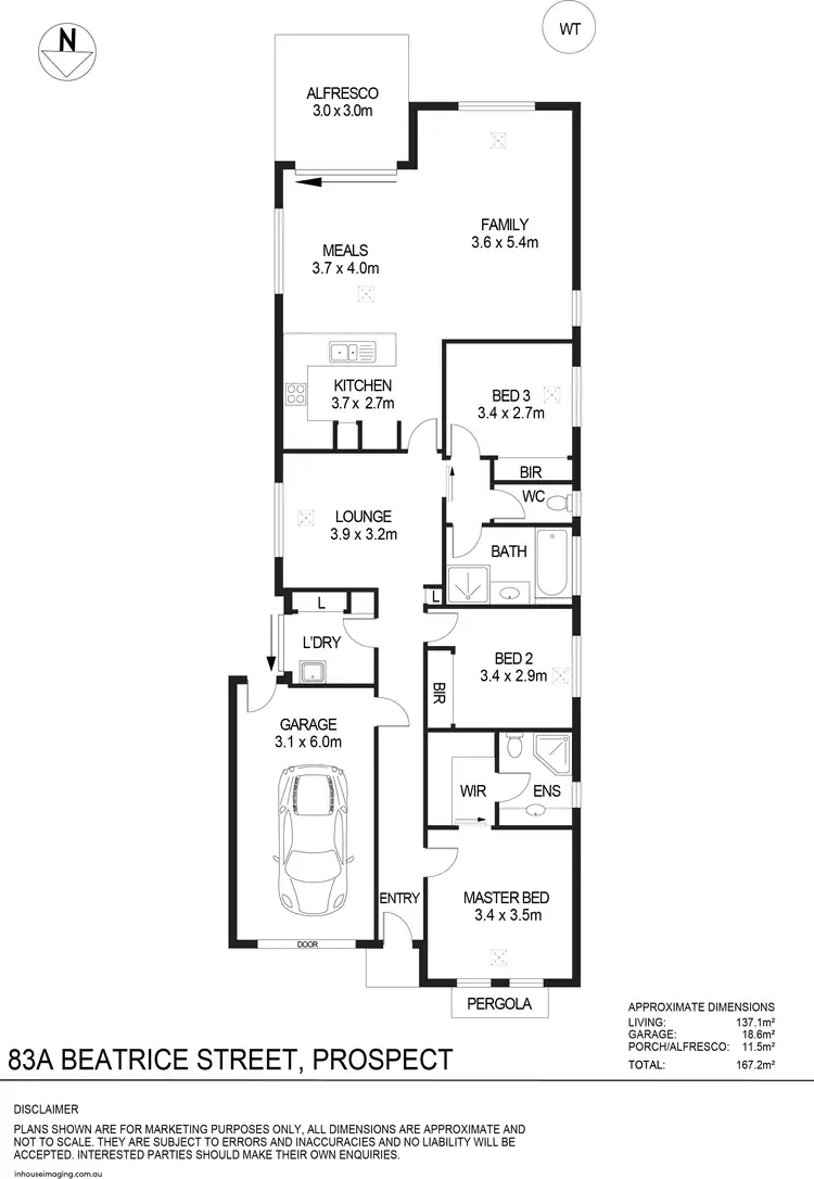 Floorplan of Homely house listing, 83A Beatrice Street, Prospect SA 5082