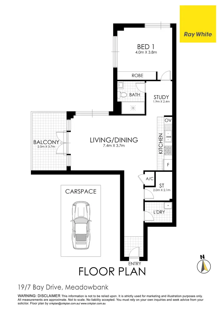 Floorplan of Homely apartment listing, 19/7 Bay Drive, Meadowbank NSW 2114