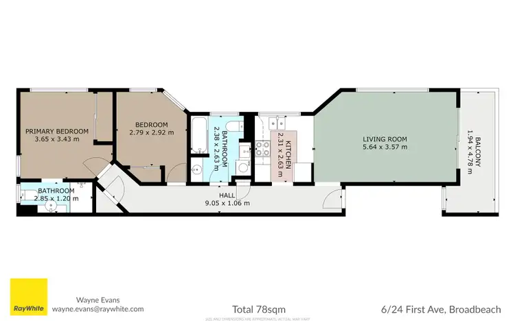 Floorplan of Homely apartment listing, 6/24 First Avenue, Broadbeach QLD 4218