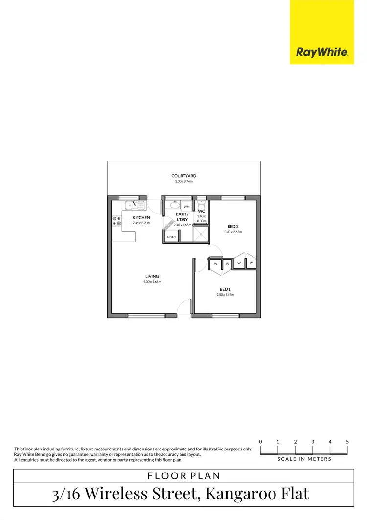Floorplan of Homely unit listing, 3/16 Wireless Street, Kangaroo Flat VIC 3555