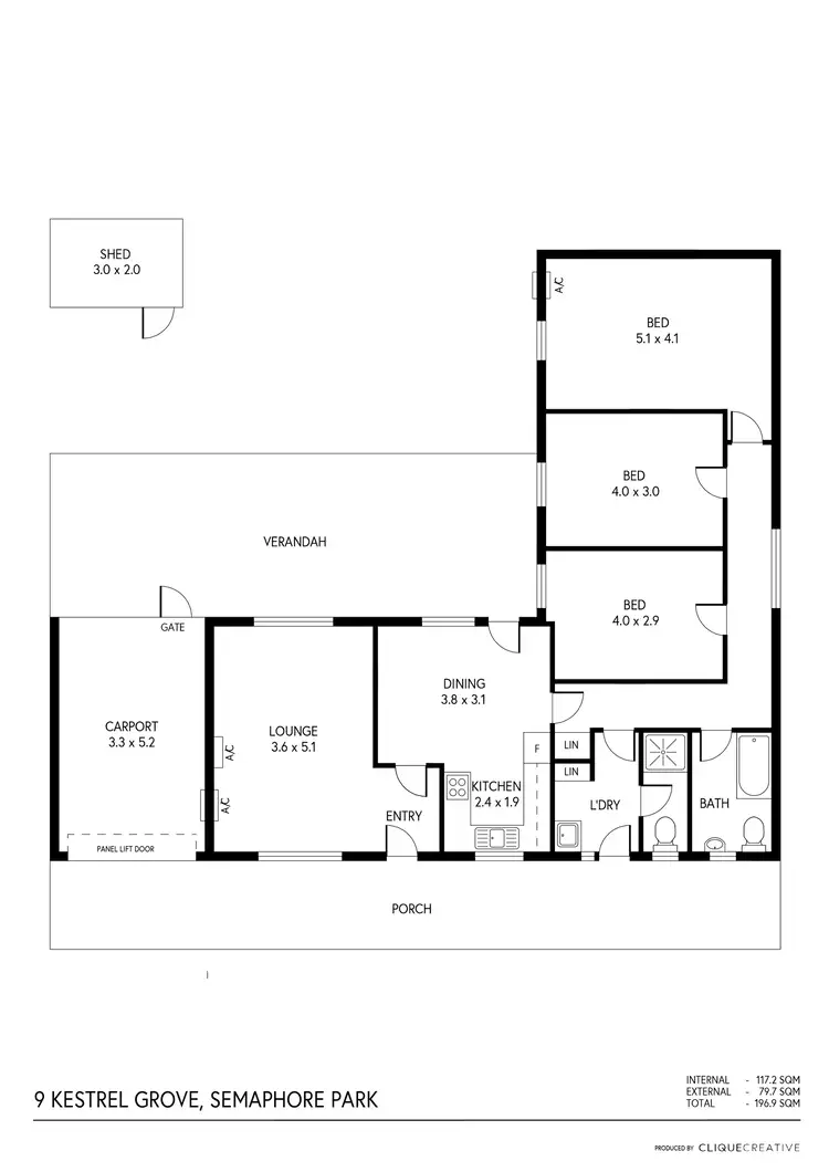 Floorplan of Homely house listing, 9 Kestrel Grove, Semaphore Park SA 5019