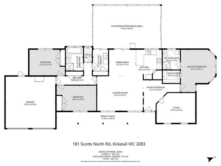 Floorplan of Homely house listing, 181 Scotts North Road, Kirkstall VIC 3283