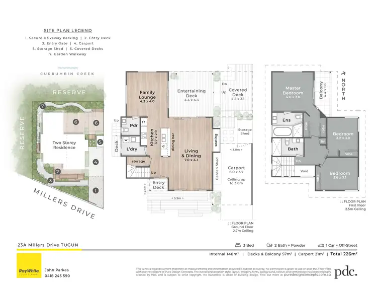 Floorplan of Homely semi-detached listing, 23A Millers Drive, Tugun QLD 4224