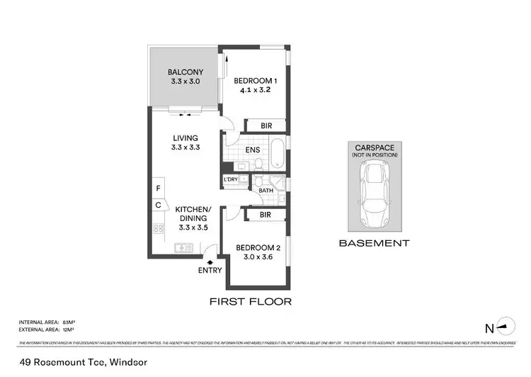 Floorplan of Homely unit listing, 10/49 Rosemount Terrace, Windsor QLD 4030
