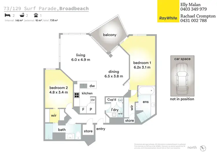 Floorplan of Homely apartment listing, 73/129 Surf Parade, Broadbeach QLD 4218