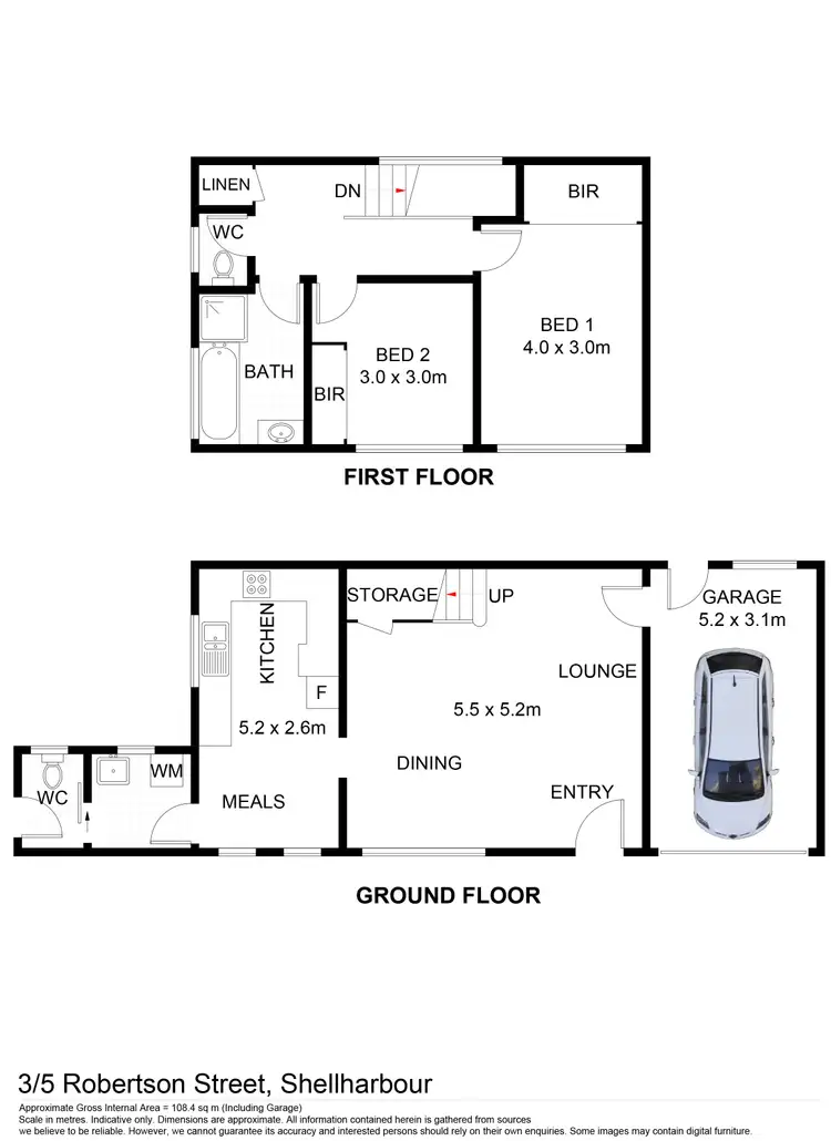 Floorplan of Homely house listing, 3/5 Robertson Street, Shellharbour NSW 2529