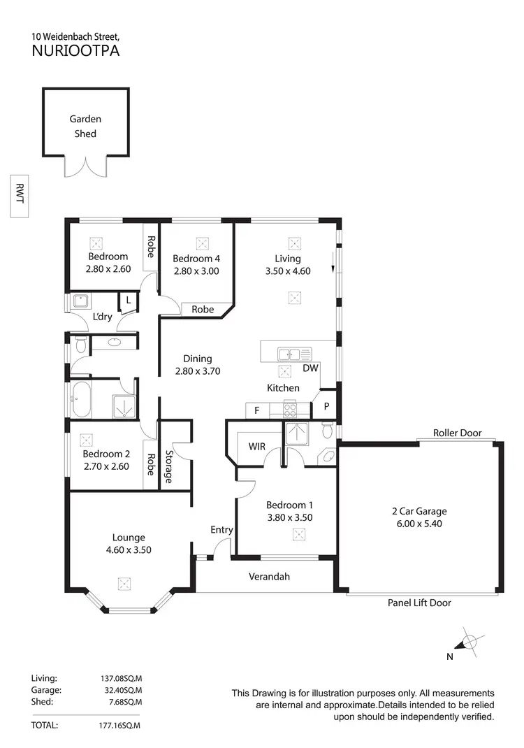 Floorplan of Homely house listing, 10 Weidenbach Street, Nuriootpa SA 5355