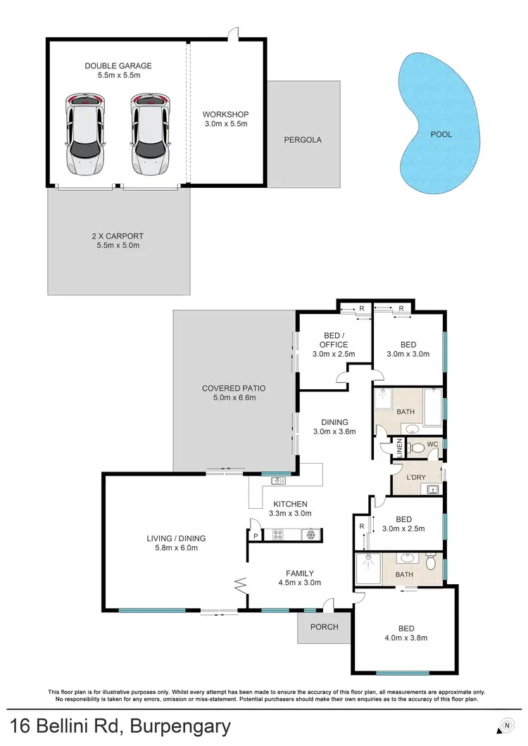 Floorplan of Homely house listing, 16 Bellini Road, Burpengary QLD 4505