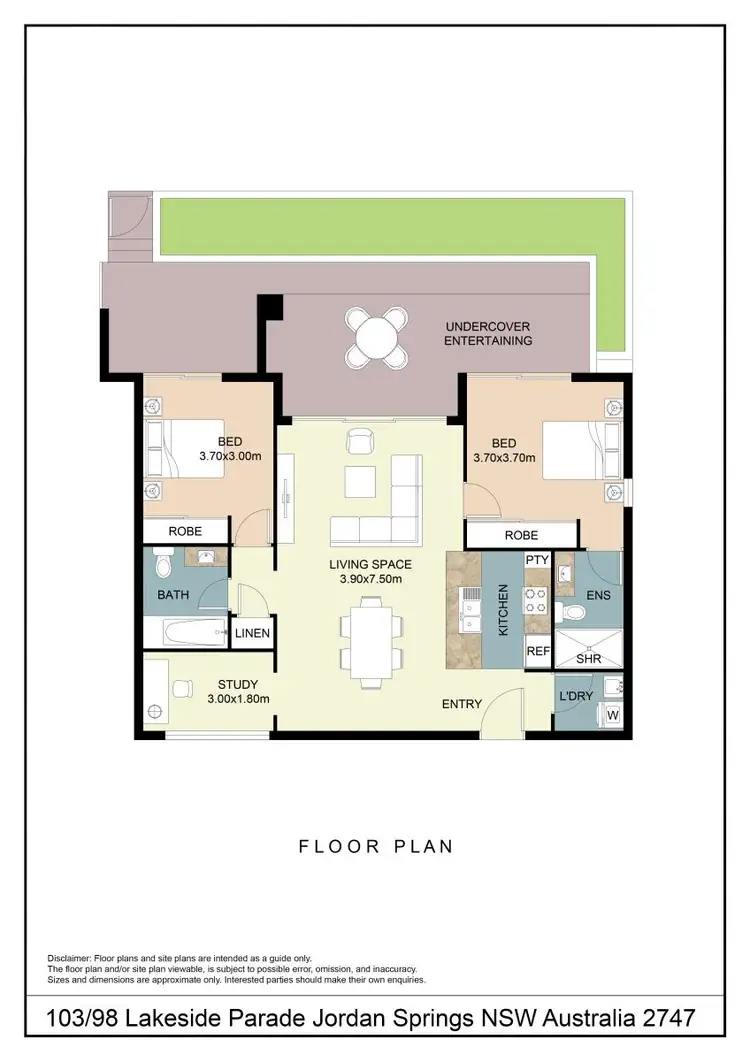 Floorplan of Homely unit listing, 103/98 Lakeside Parade, Jordan Springs NSW 2747