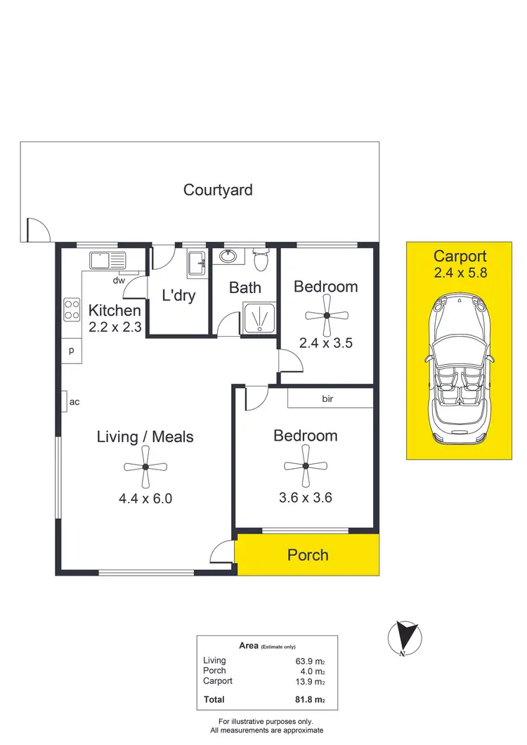 Floorplan of Homely block of units listing, 1-4/24 Ina Avenue, Ottoway SA 5013