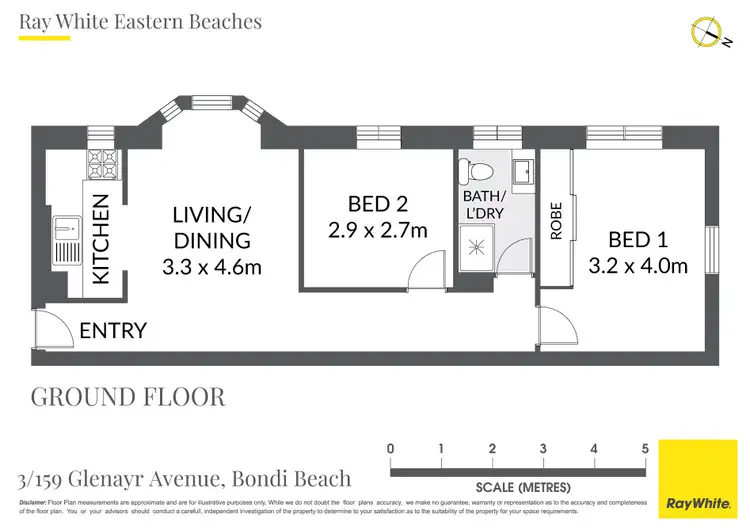 Floorplan of Homely apartment listing, 3/159 Glenayr Avenue, Bondi Beach NSW 2026