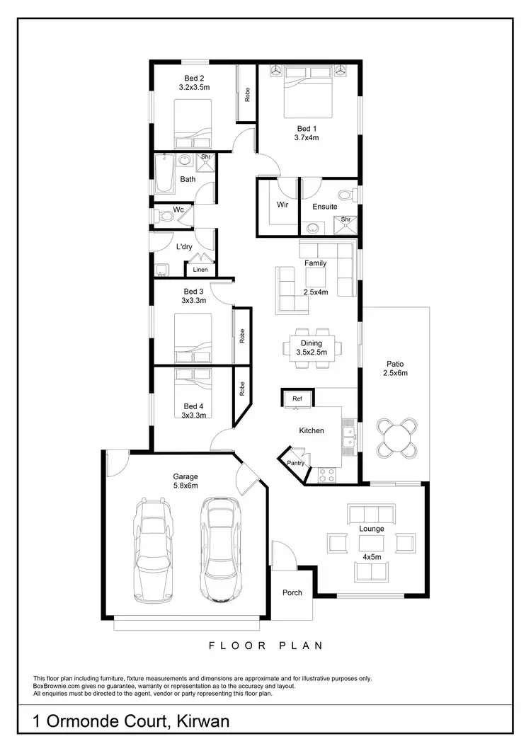 Floorplan of Homely house listing, 1 Ormonde Court, Kirwan QLD 4817