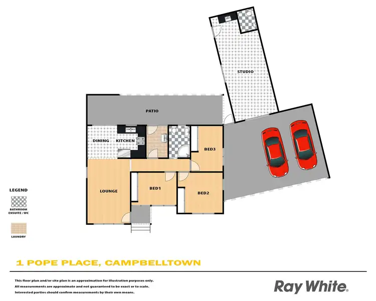 Floorplan of Homely house listing, 1 Pope Place, Campbelltown NSW 2560