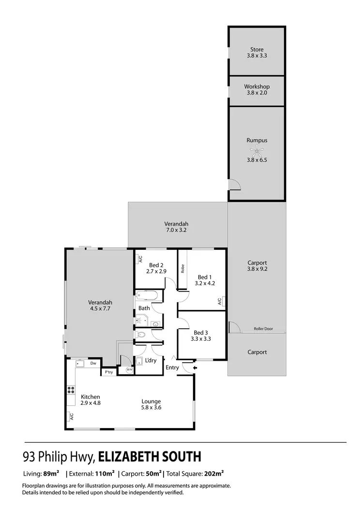 Floorplan of Homely house listing, 93 Philip Highway, Elizabeth South SA 5112