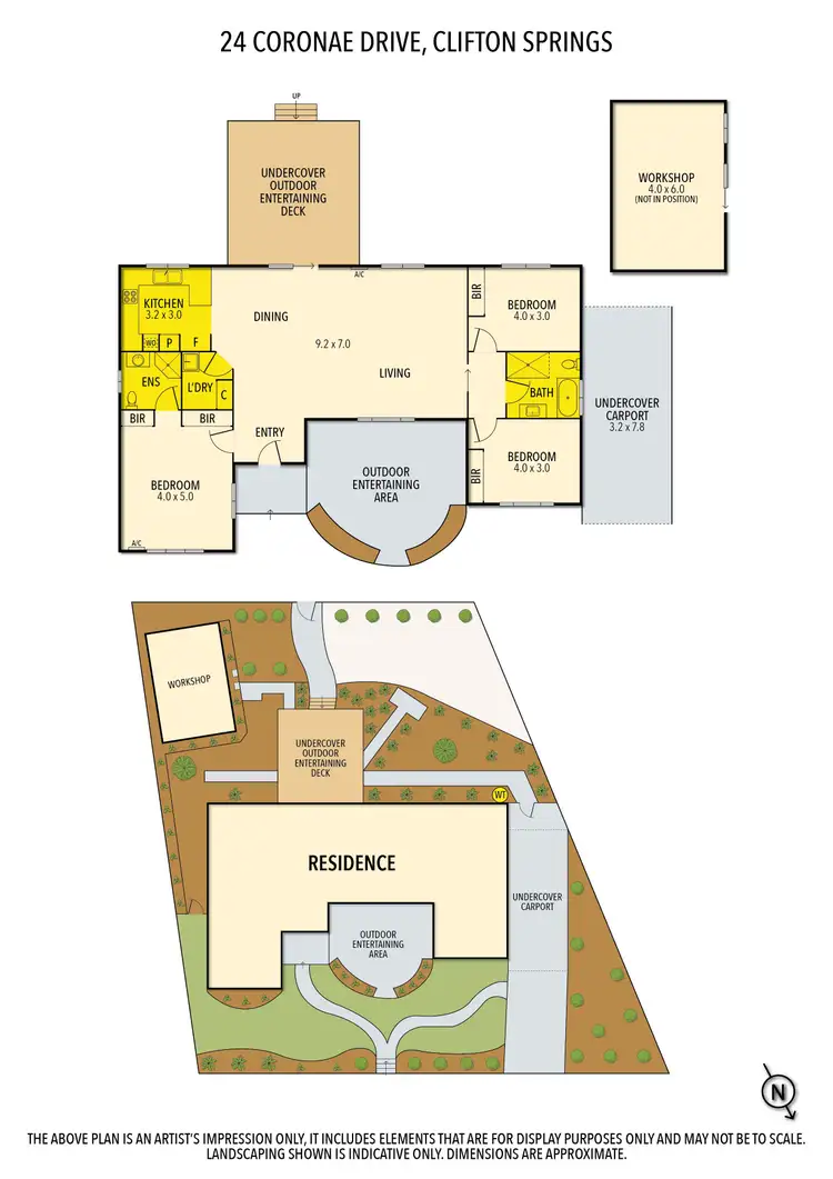 Floorplan of Homely house listing, 24 Coronae Drive, Clifton Springs VIC 3222